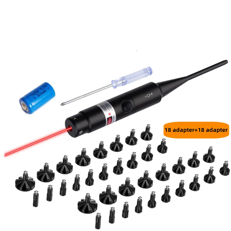 Red Laser Boresighter Kit for .177 to.50 .78 Caliber Laser Pointer Collimator Universal Bore Sighter