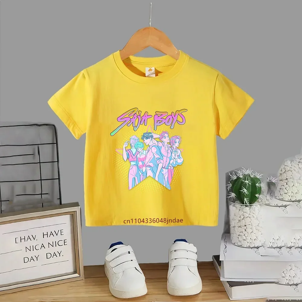 

Повседневная детская футболка, хлопковая футболка K-pop Demon Hunter, модная крутая футболка для девочек, детская футболка, интересный подарок