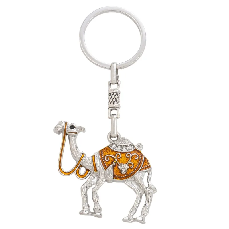 Customized diy alloy keychains, personalized keychains, high-quality camel keychain accessories from Xinjiang