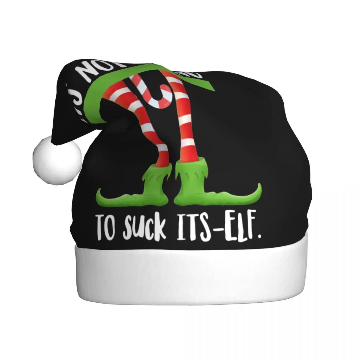 Funny Christmas Elf Its Not Going To Suck Its Elf Winter Warm Christmas Hat for Adult Men Women Santa Hat Cap Xmas Gifts