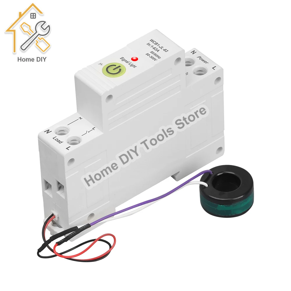 

TUYA WIFI Smart Circuit Breaker Power Metering Energy Meter KWh 1P 63A Smart Life Remote Switch Timer Voltage Current Protect