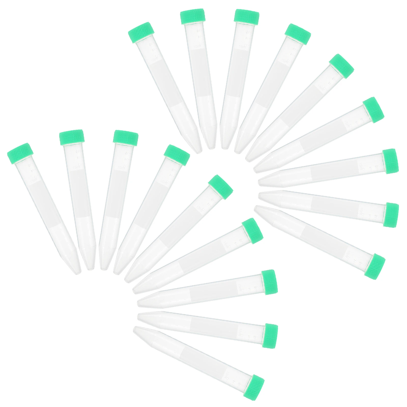 50 قطعة 15 مللي أنابيب اختبار الطرد المركزي مع مقياس تنفيس قبعات مغلقة بالكامل مثالية لتجارب العلم أنبوب الطرد المركزي