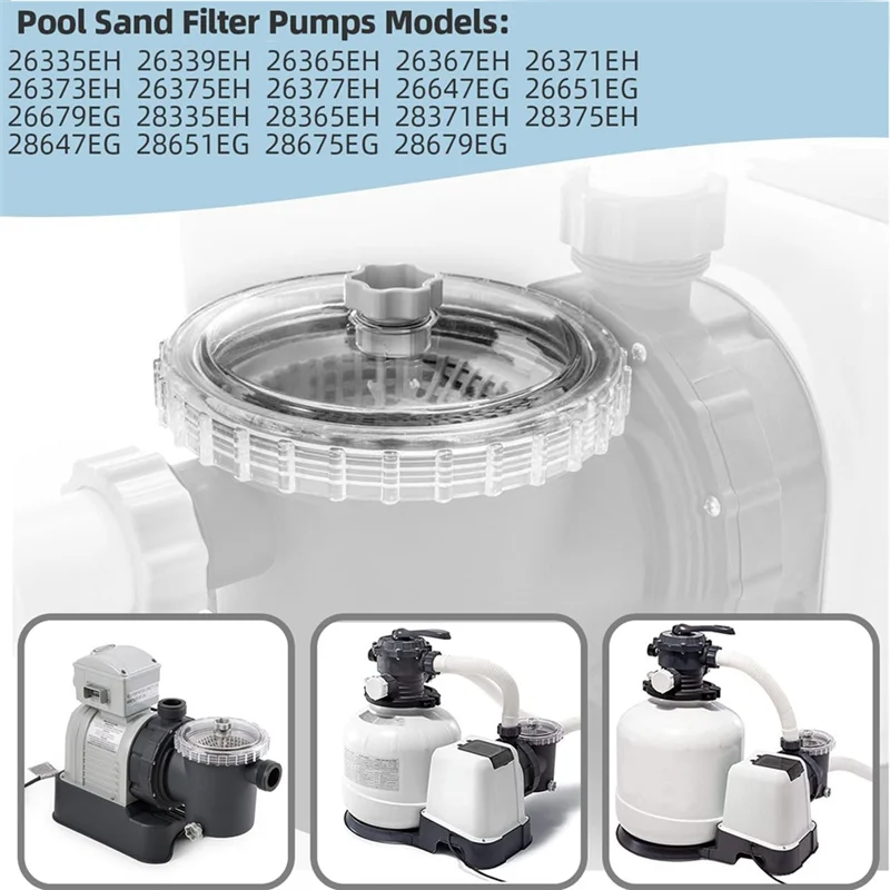 A48F-Cubierta de trampa de hojas para bomba de filtro de arena de piscina Intex SF60110 SF15110 y piezas combinadas, tapa de cubierta de limpieza de piscina