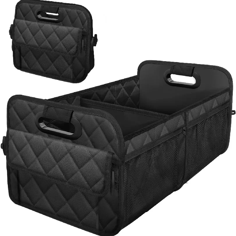 Car Trunk Organizer for SUV, Car Storage with 6 Pocket, Car Accessories for Women/Men 50L Waterproof Trunk Organizer