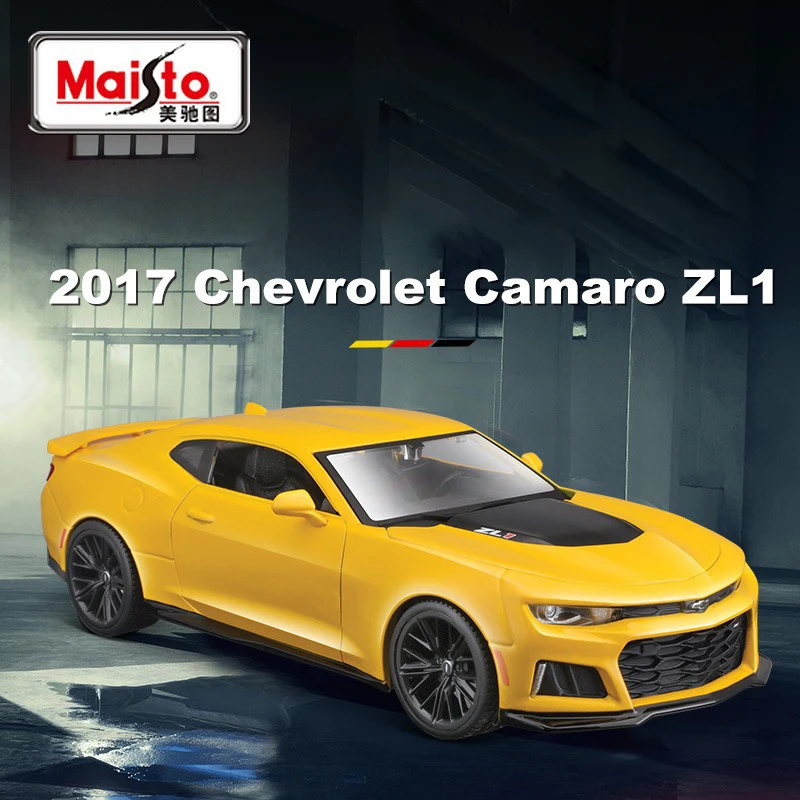 Maisto 1:24 Chevrolet Camaro ZL1 2017 합금 자동차 모델 다이캐스트 및 장난감 차량 수집 자동차 장난감, 소년 생일 선물