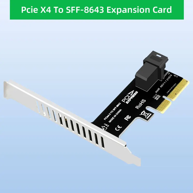 ADT-Link Pcie X4 To SFF-8643 Expansion Card U.2 Nvme SSD Solid State Hard Disk Adapter Riser Card For Slots Pci-E X4/X8/X16