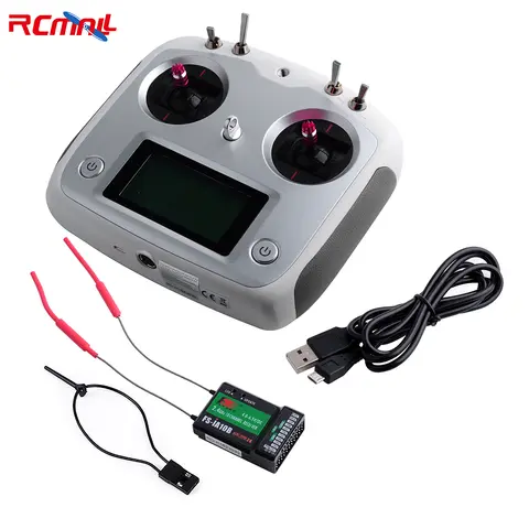 FLYSKY FS-i6S Trasmitter Remote Control 2.4G 10CH with FS-iA10B Receiver PPM Output for RC Helicopter Multicopter
