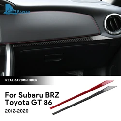 Real Soft Carbon Fiber For Subaru BRZ Toyota GT86 2012-2016 2017 2018 2019 2020 LHD RHD Car Co-pilot Console Dashboard Strip