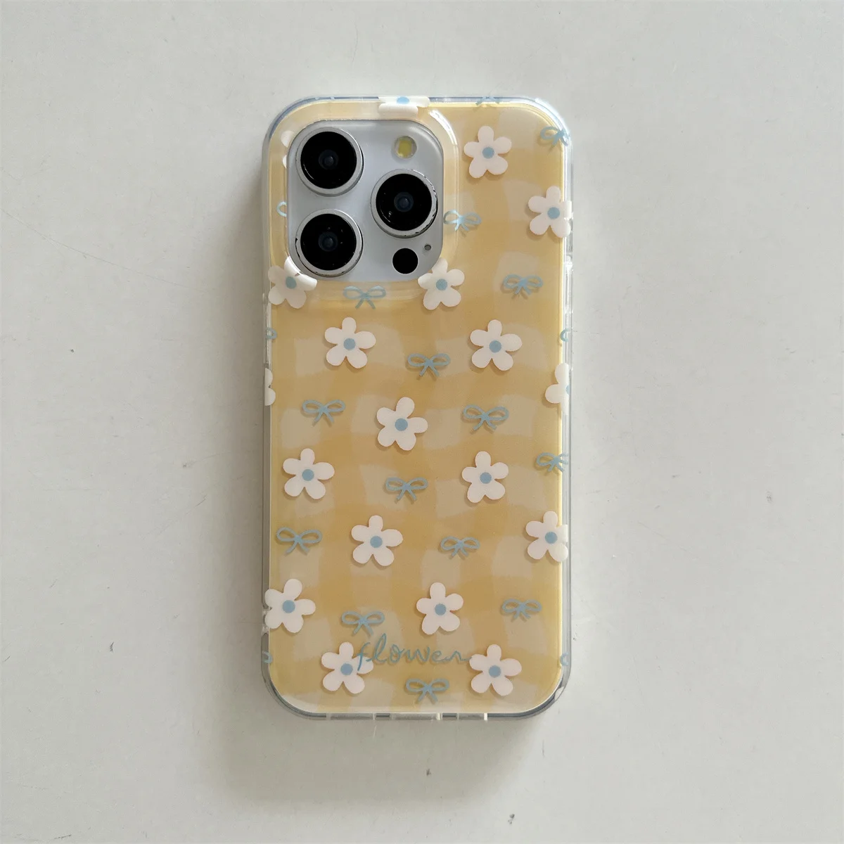 Funda de teléfono coreana con bonita flor para iPhone 16 Pro 13 14 15 Pro Max, Funda con colgante a prueba de golpes, Funda encantadora 15Pro