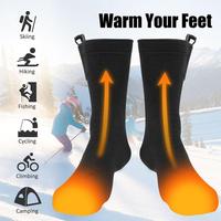 Heated Socks Rechargeable USB Electric Heating Socks 5V Fast Heating Outdoor Sport Winter Thermal Thick Stockings Men Women