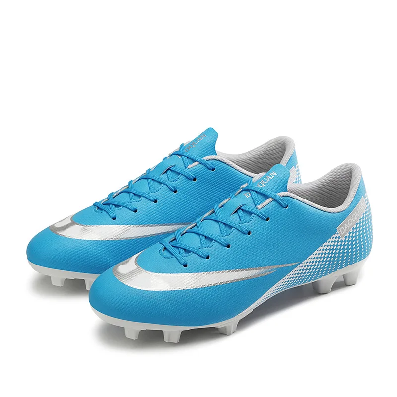 new Quality Professional Unisex Soccer Shoes Long Spikes TF Ankle Football Boots Outdoor Grass Cleats Football Shoes Size 35-47