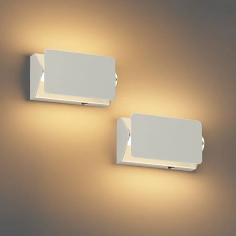 

Indoor Modern Led Aluminum Wall Sconces18W 5CCT 3000K-6000K Dimmable Hardwired Wall Light with Rotatable Lampshade Contemporary