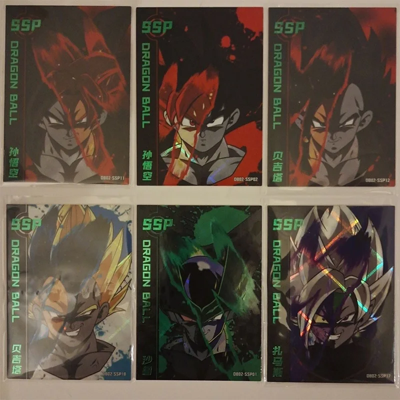 Anime Dragon Ball SSP Cards Son Goku Gogeta Frieza Vegeta Iv Broli Collectible Cards Christmas Birthday Gifts Children's Toys