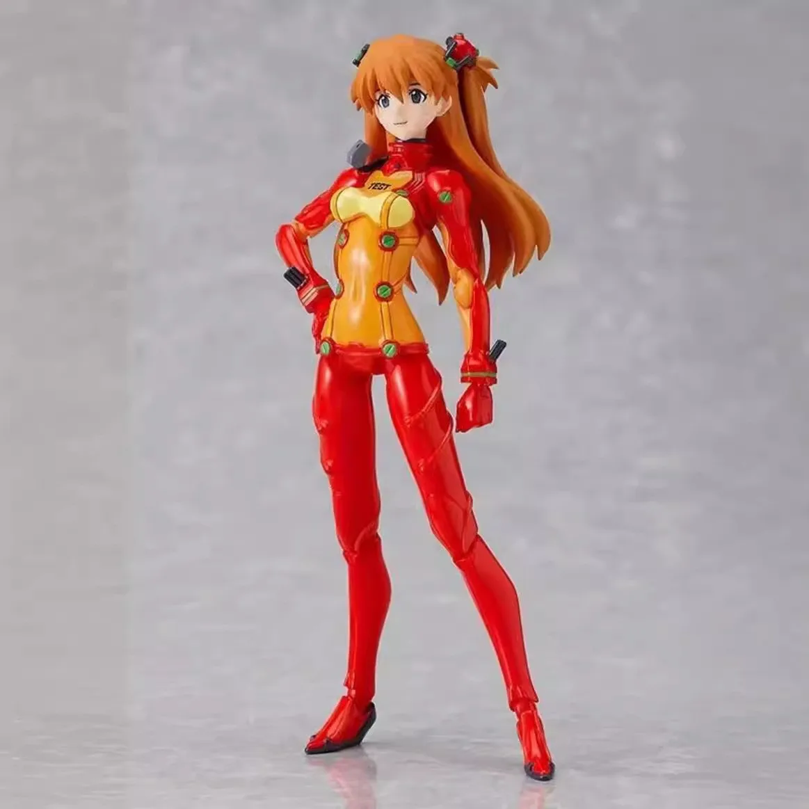 14cm Anime EVA Asuka Langley Soryu 084 joint mobility Action Figure PVC Model statue Toys doll Desk Decor Collectible Gifts