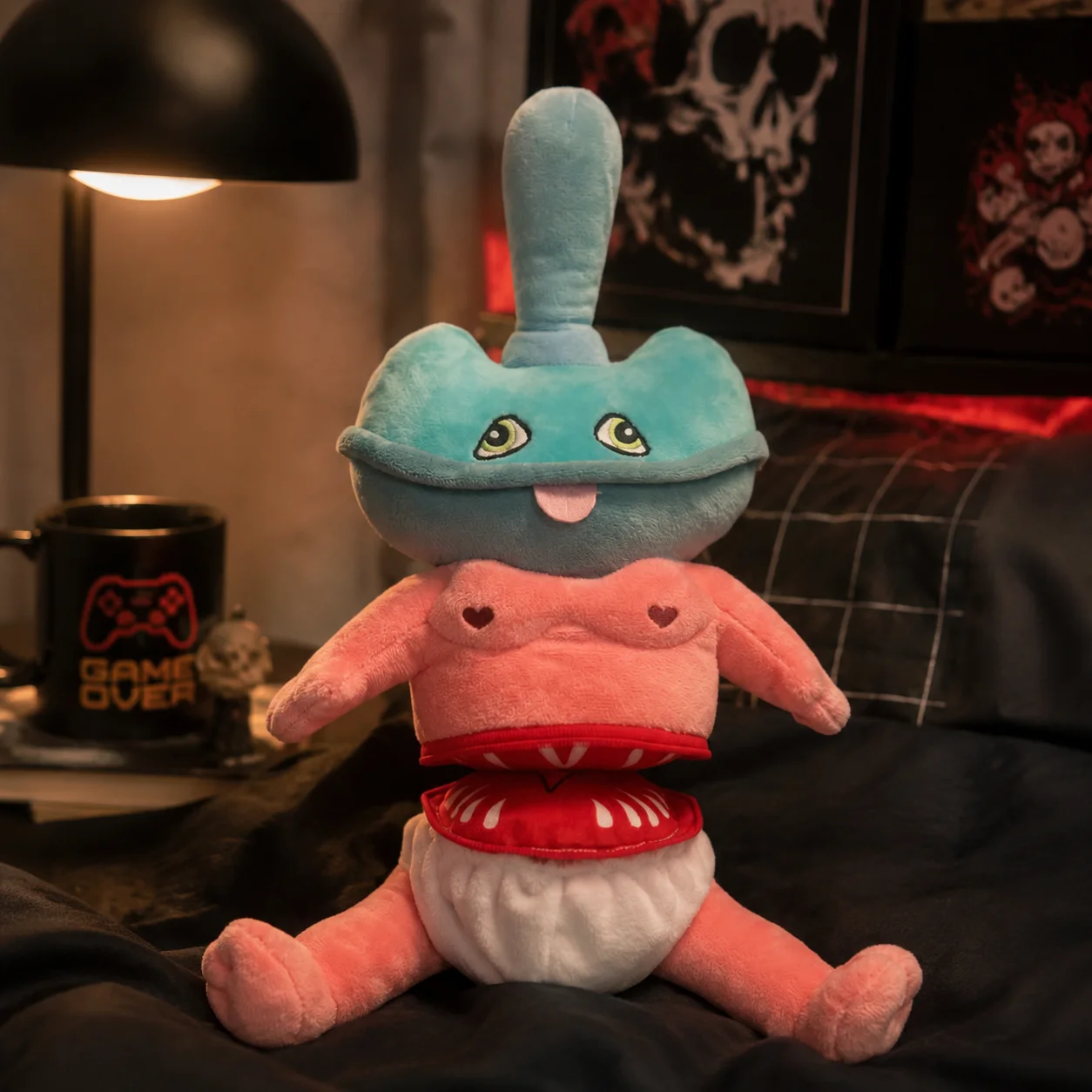 

Binky Drinky Inky Chompy Plush Stuffed Doll Toy Horror Game Character Collectible Soft Cartoon Cute For Kids Adults Party Gift