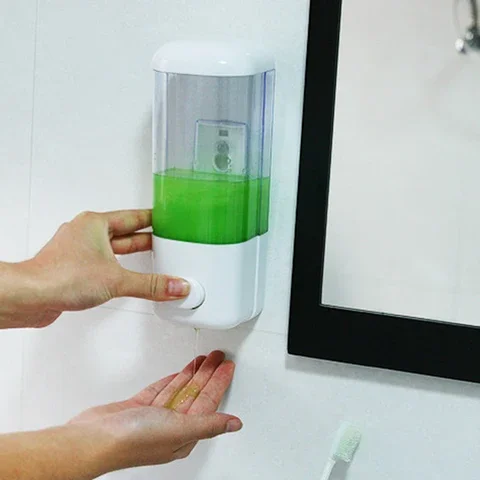 Portable Wall Mount Soap Dispenser for Kitchen Bathroom Hotel with Suction Cup Shampoo Shower Single Lotion Dispenser