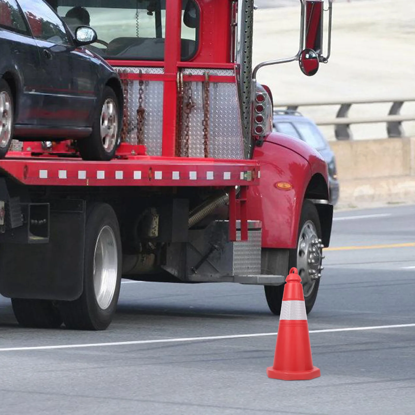 Rubberen verkeerskegel Reflecterende veiligheidskegels voor wegenbouw Outdoor waarschuwingsbarrière Parkeerbord Trainingskegels