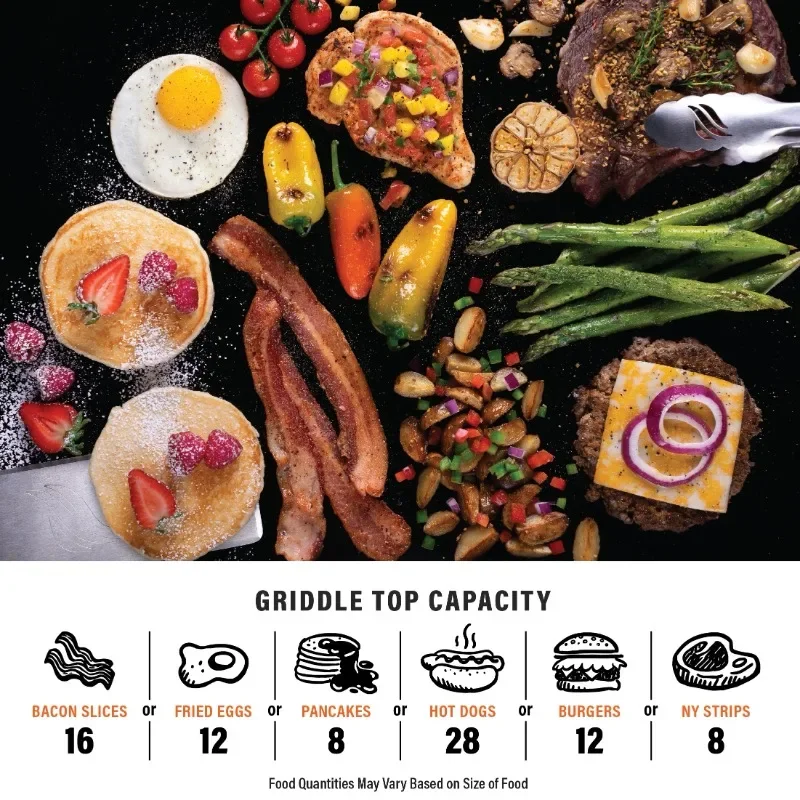 شواية بلاكستون أدفينشر جاهزة مقاس 20 × 14 بوصة مع شواية تخييم من البروبان مع غطاء رأس ومقبض