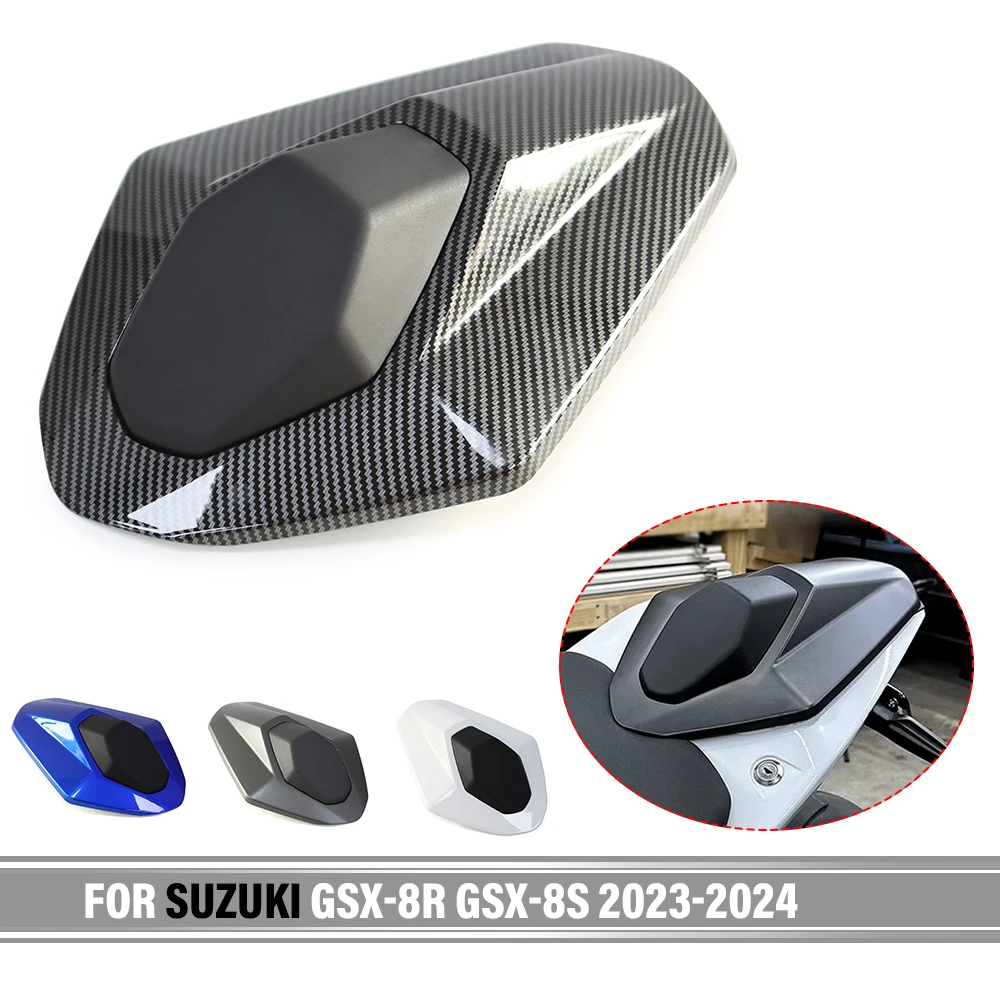 

For Suzuki GSX-8R GSX8R GSX-8S 2023-2024 Black Carbon Fiber Motorcycle New Passenger Rear Seat Cover Cowl Fairing Tail Cover