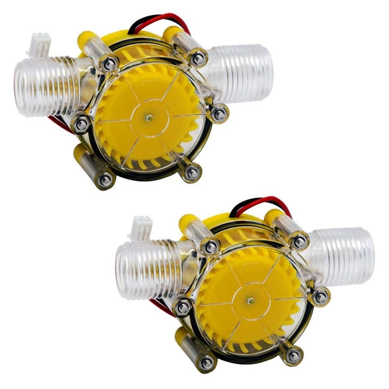 2X 10W Water Flow Pump Mini Hydro Generator Turbine Flow Hydraulic Conversion 12V