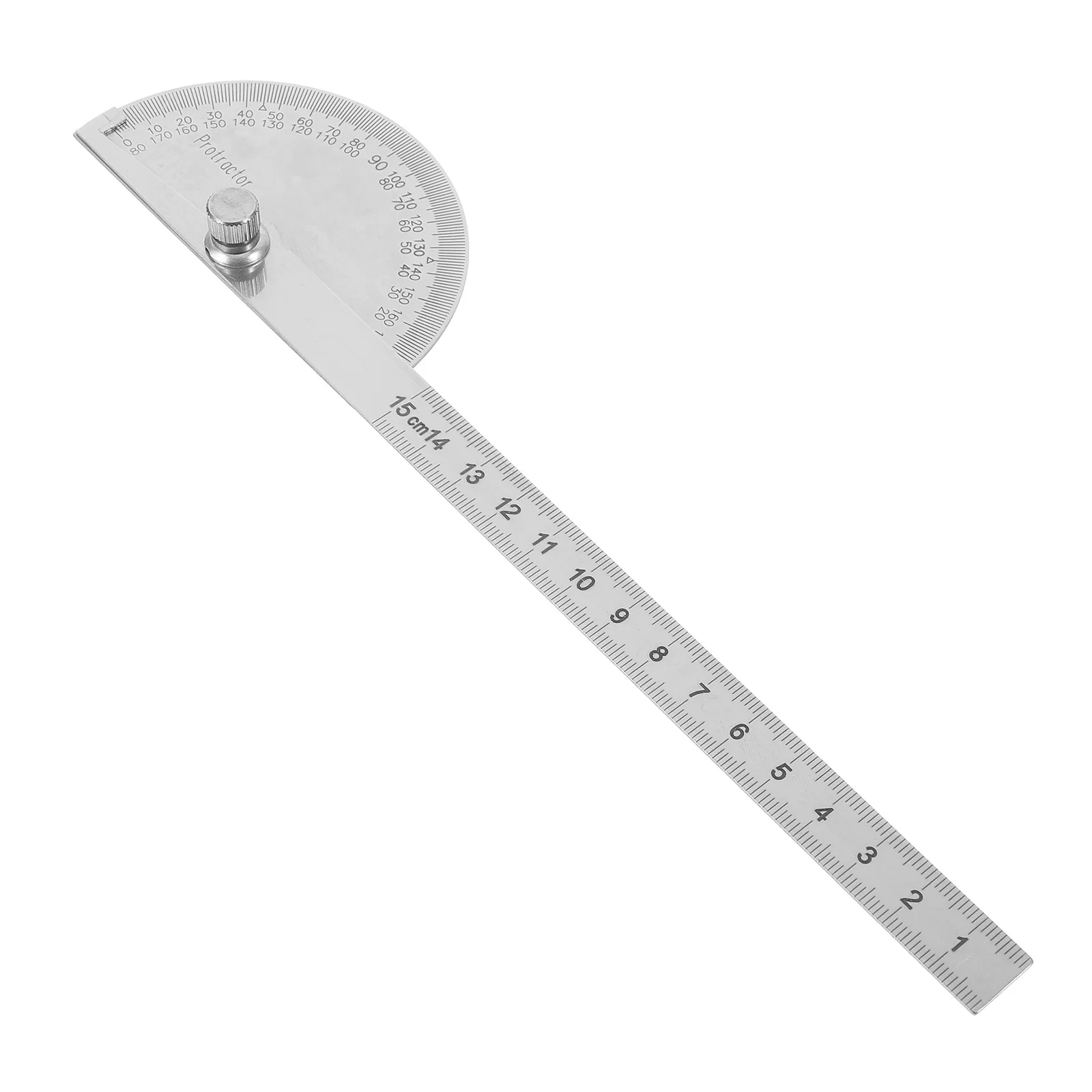 

Multifunctional Stainless Steel 150Mm Protractor Round Head Angle Finder Ruler Swing Arm Measuring Tool for School Office Home