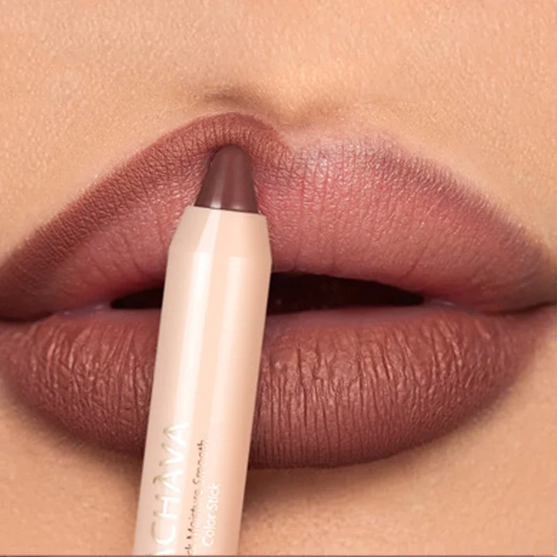 Lápiz labial de 8 colores, resistente al agua, Sexy, rojo mate, tinte de contorno, lápiz labial duradero, taza antiadherente, lápiz labial, maquillaje de labios cosmético