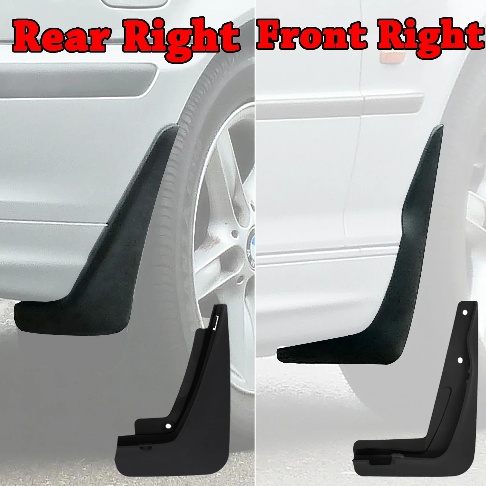 4Pcs Front Rear Mud Flaps Splash Guards Fender Mudguards for BMW 3 Series E46 1997-2006 Mudflaps 1998 1999 2000 01 02 03 04 05