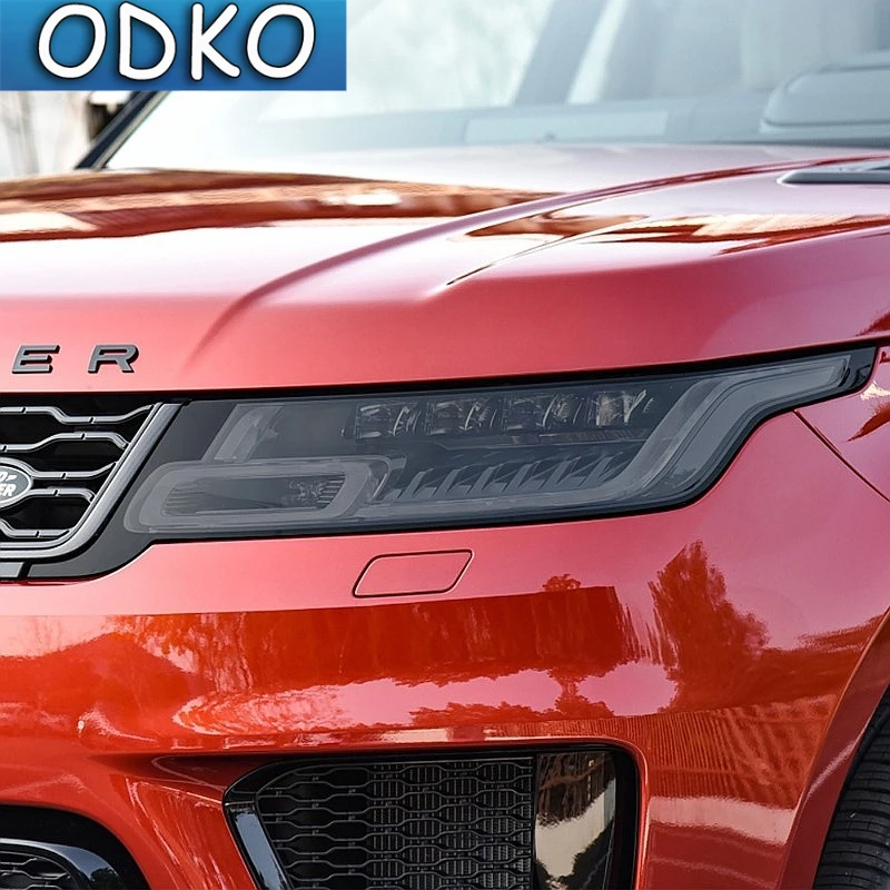 For Range Rover Sport L494 2014-Present  Car Headlight Protective Film Smoked Black Tint Wrap Vinyl Transparent TPU Sticker
