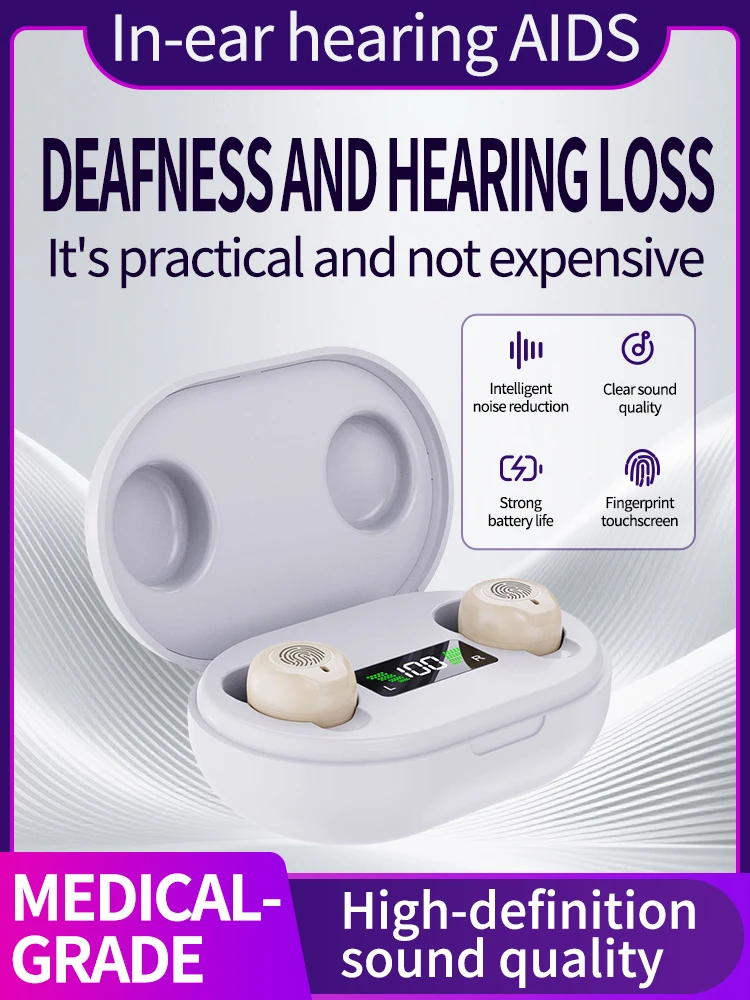 Meilleures aides auditives rechargeables, amplificateur sonore numérique Invisible, Rechargeable, avec écoute en douceur pour les personnes âgées surdité, 2025