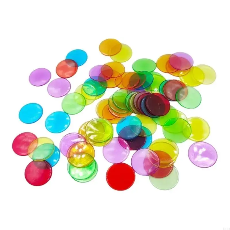 

100Pcs Colored Bingo Chip Counters Game Counting Bingo Counting Chip Marker
