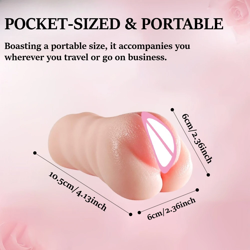 Portable Masturbation Cup 3D Artificial Vagina Pussy Male Masturbator Silicone Pocket Pussy Male Stroker Adult Sex Toys for Men view 6