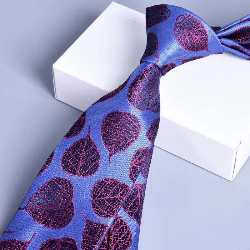 Men's Tie Corbatas  Floral Leaf Pattern Retro Necktie Professional Business Formal Neck Wear Groom Wedding Apparel Accessories