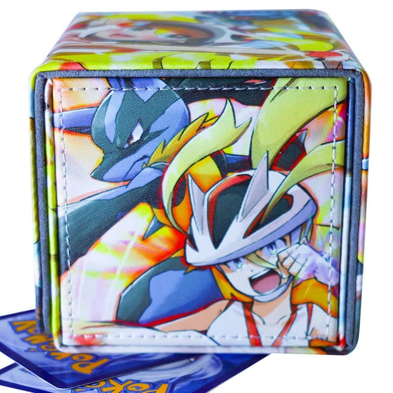 Korrina-Boîte de rangement de cartes de collection portable, Lucario Ptcg, bricolage, anime, jeu périphérique, cadeau pour un ami, nouveau