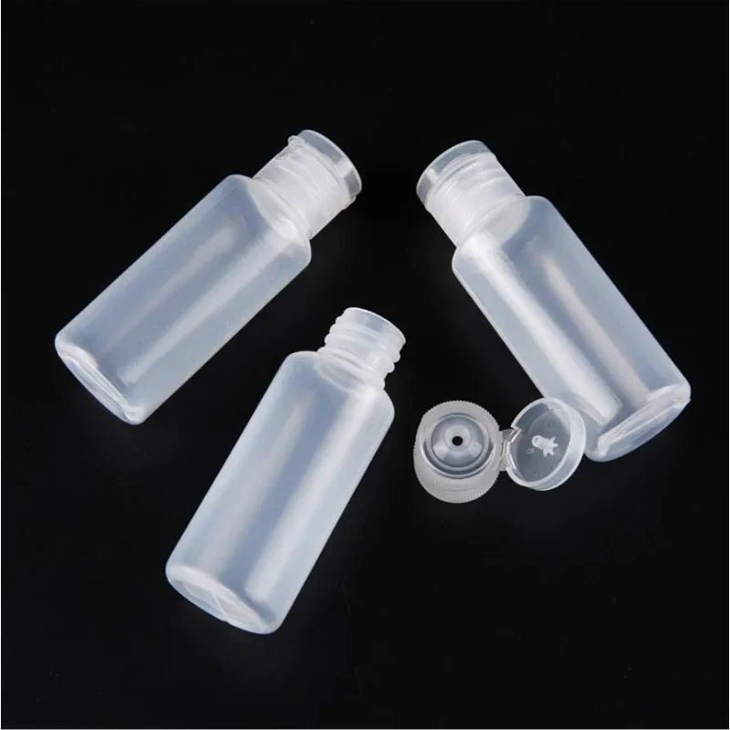 10 Chiếc 10 Ml/20 Ml/30 Ml Nhựa Squeezable PE Lật Nắp Dưỡng Chai Mỹ Phẩm Mẫu Hộp Đựng chất Lỏng Du Lịch Lọ Lọ Bình