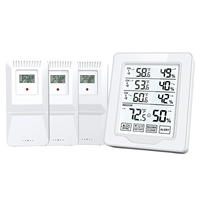 Digital Hygrometer Thermometer Indoor Outdoor Thermometer Wireless Temperature Humidity Gauge Monitor Backlight with 3 Sensors