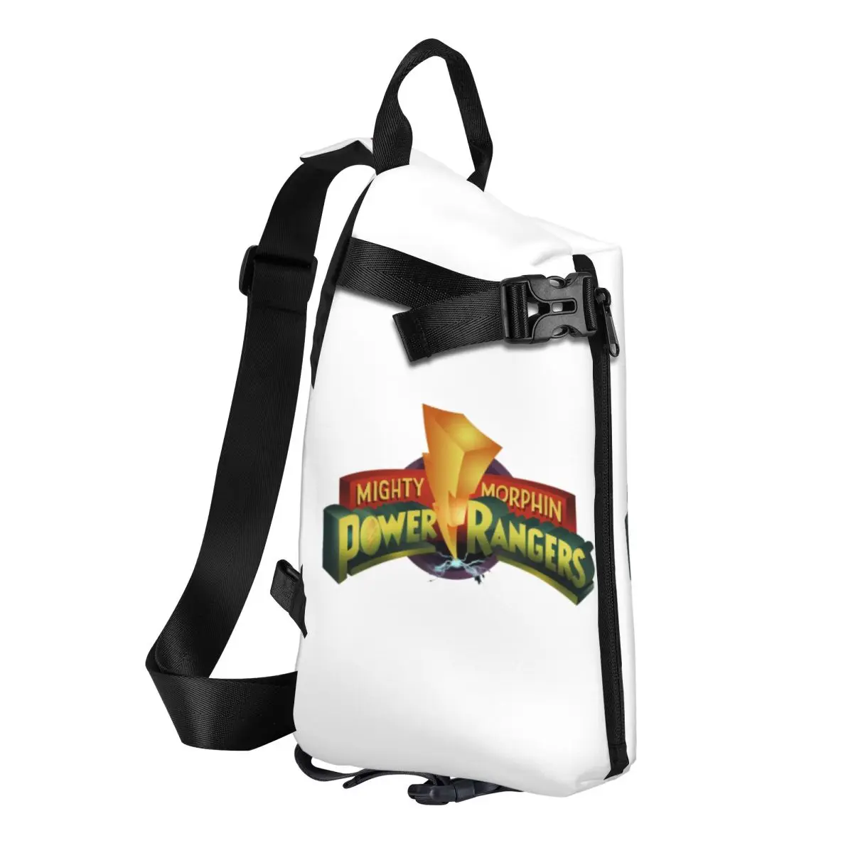 Mighty Morphin Power Ranger Chest Bag Men Sling Crossbody Backpack Chest Bag Travel Hiking Daypack Shoulder Bag