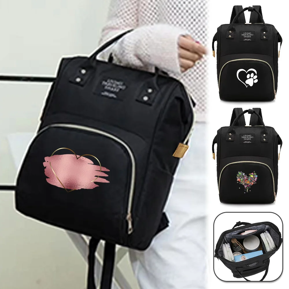 

Maternity Bag Waterproof Lightweight Large Capacity Mummy Multi-Function Diapers Bags Backpack Love Series Stuff