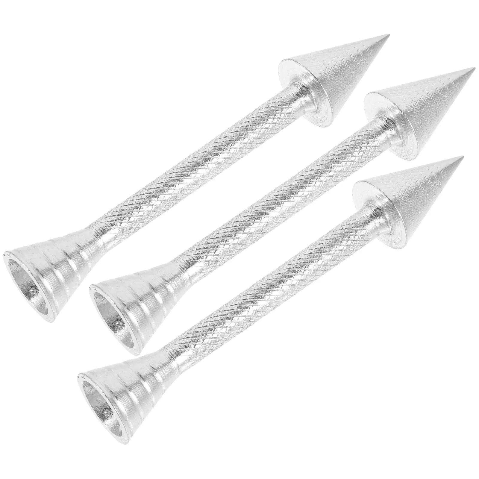 3 Pcs Flower Nails Aluminium Alloy Sticks Cake Piping Rod Baking Pastry Cone Holder Icing Tool Dessert Cookie Biscuit