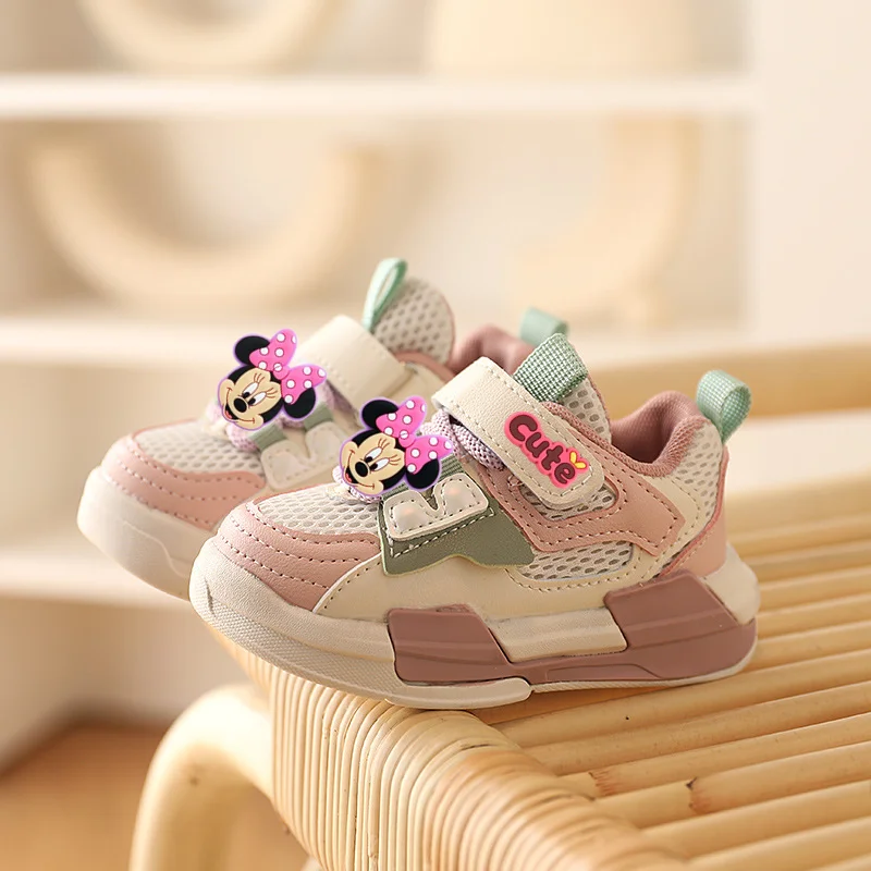 أحذية ديزني الصيفية للأولاد كاجوال قابلة للتنفس أحذية فتاة ناعمة من الأسفل أحذية أطفال صغار ميكي ماوس أحذية رياضية لربيع الخريف للأطفال للجري #1