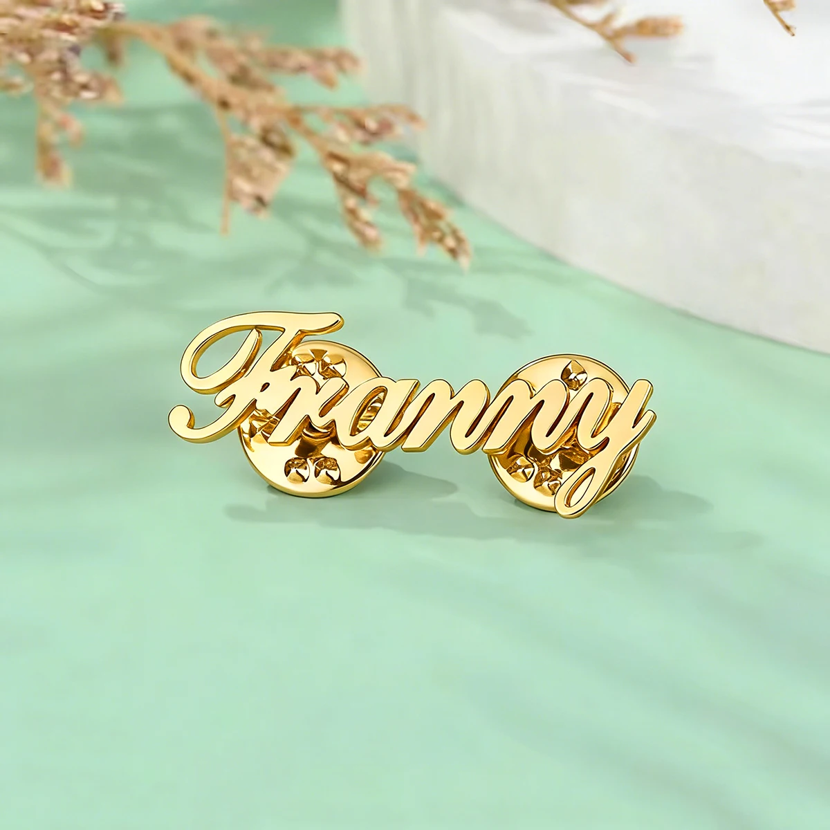 

Custom Name Brooches For Women Men Stainless Steel Customized Brooch Pin Badge Personalized Jewelry On Clothes Gift