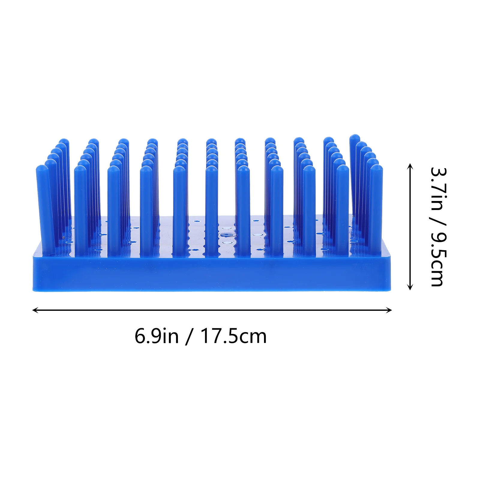 Imagem -03 - Tubos de Teste de Plástico Secagem Dreno Rack Suporte de Plástico Azul Bandeja de Química Furo de Ciência