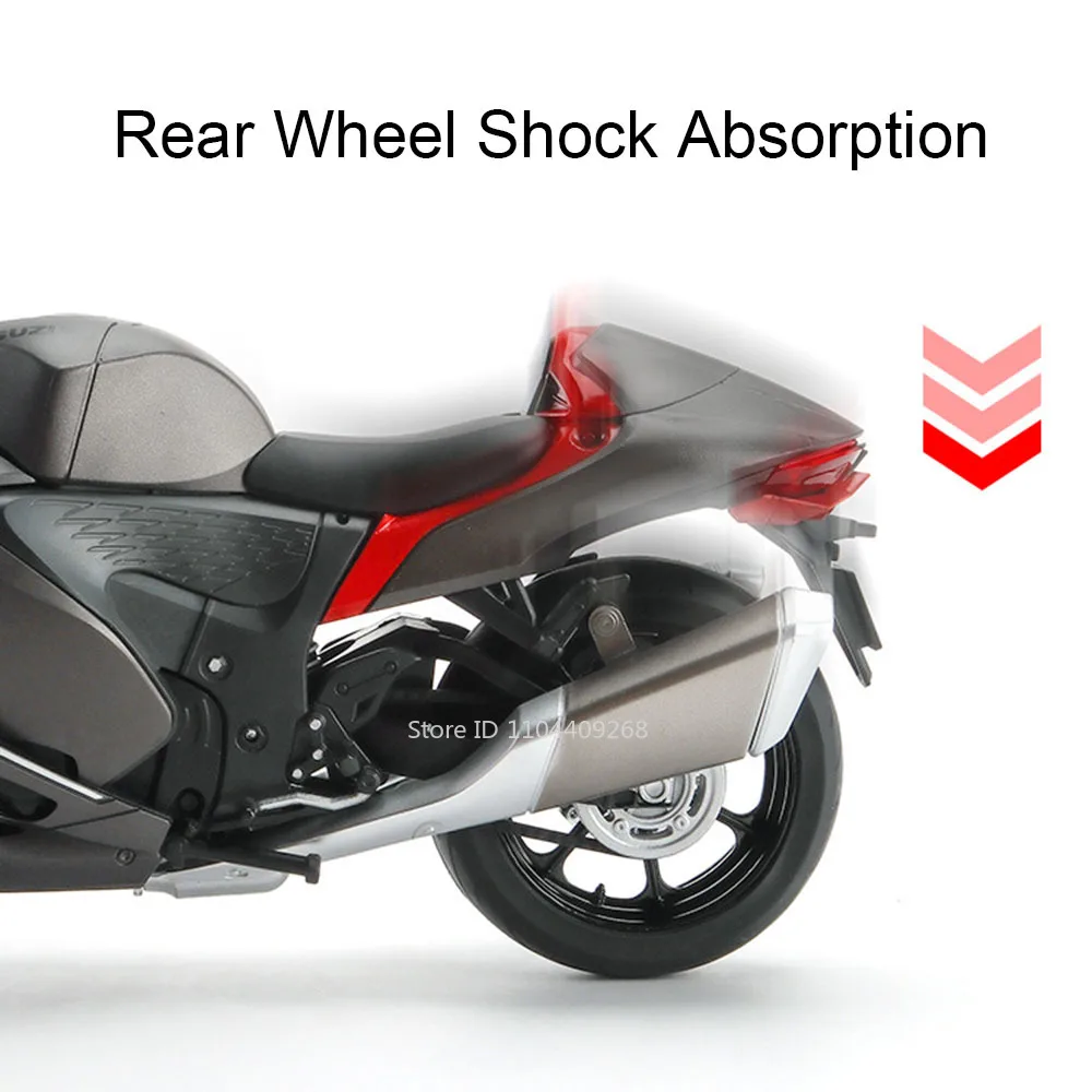 مقياس 1:9 سوزوكي هايابوسا نموذج دراجة نارية لعبة سبيكة الجسم الربط التوجيه امتصاص الصدمات نماذج المحرك جمع الهدايا الصبي