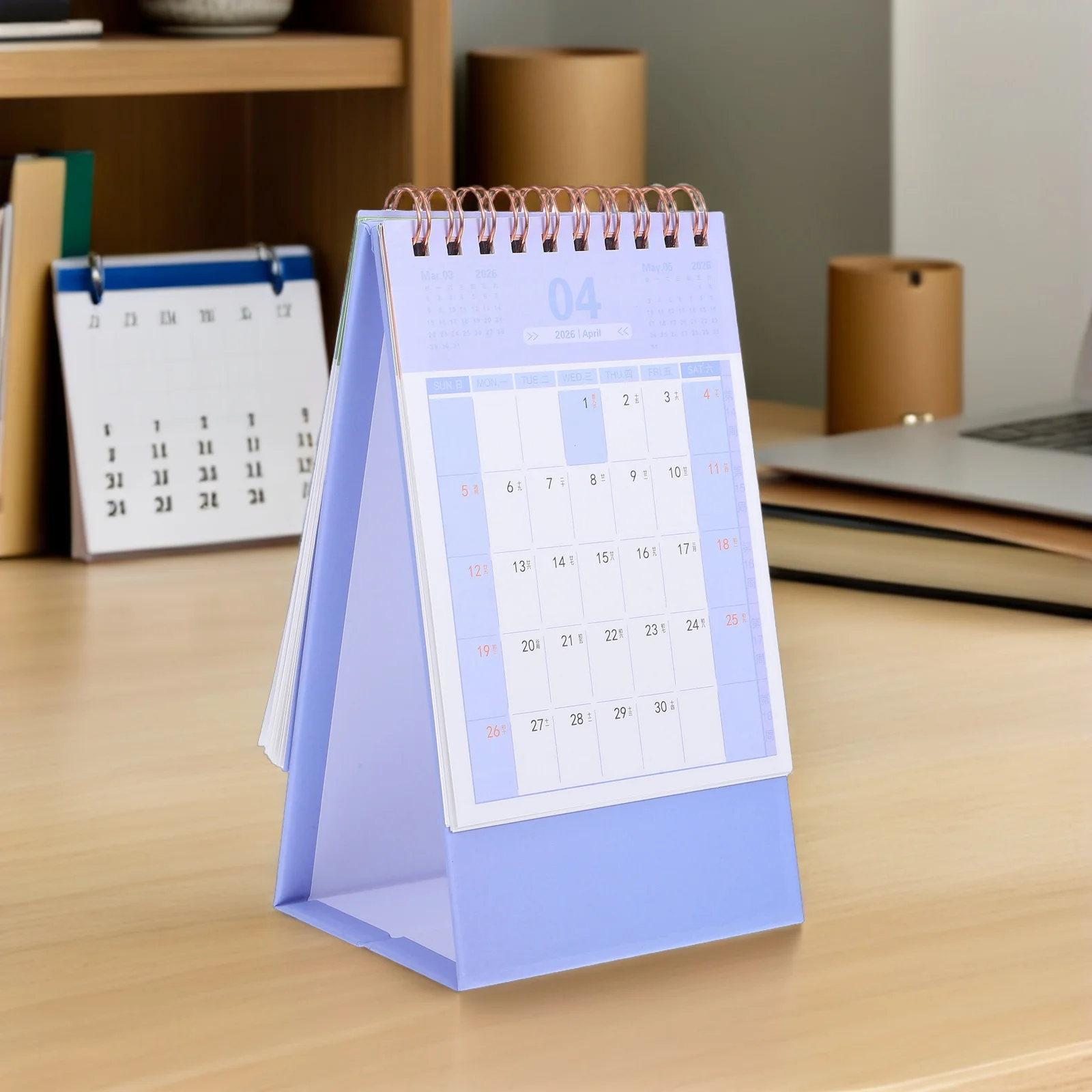 

2026 Desk Calendar Minimalist Compact Foldable Stand Up Design Daily Monthly Planner Office Home Desk Organizer