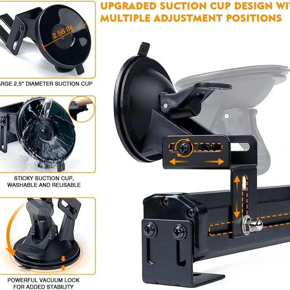 شريط إضاءة ستروب للطوارئ LED كهرماني مكون من 21 نمطًا مع طاقة ولاعة السجائر للسيارات والشاحنات وسيارات الدفع الرباعي والمركبات ATV، حامل كأس الشفط #3