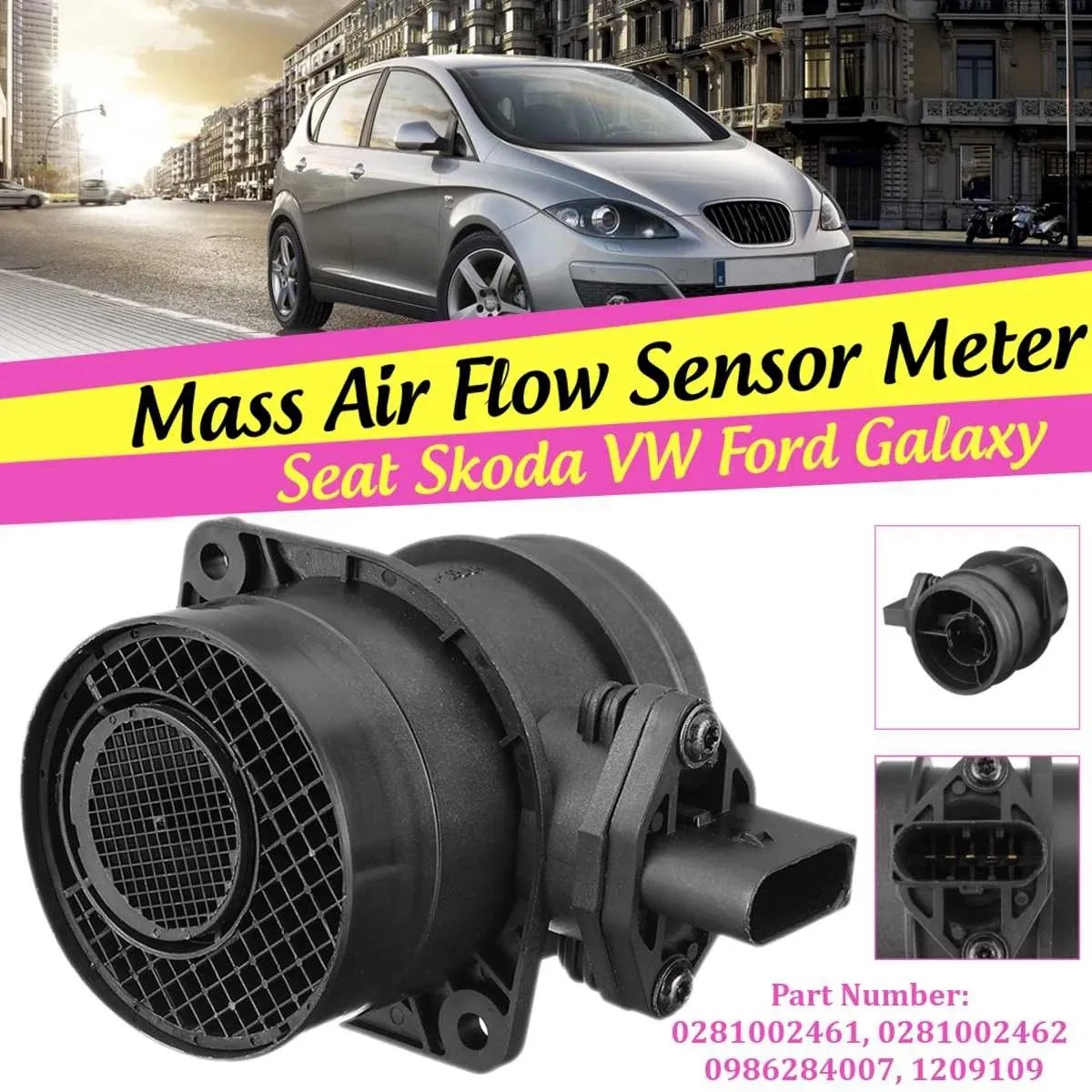 Mass Air Flow Maf Meter Sensor for Bora Jetta Golf Plus 1.4 1.6 1.9 2.0 2.5 2.8 TDI 074906461B 0281002461 0281002462