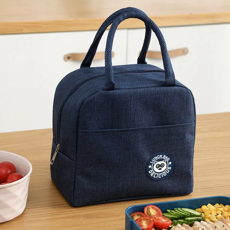 

Fashionable and Durable Insulated Lunch Bag, Portable Capacity Lunch Tote Bag, Waterproof and Lightweight Oxford Cloth Handbag
