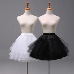 New Arrival Black White Women Girls Petticoats 3 Layers Short Wedding Petticoats Underskirt