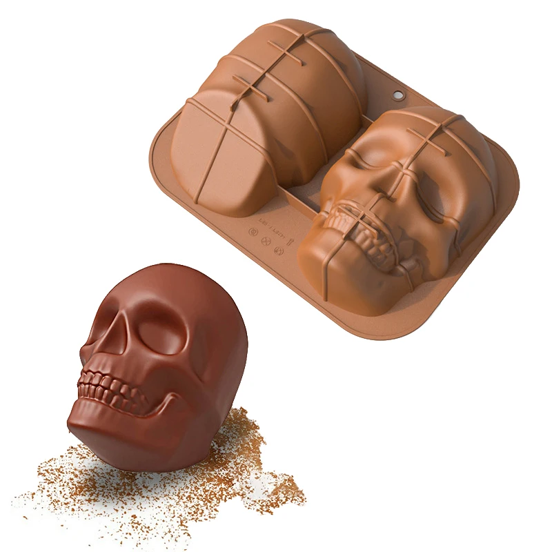 Halloween Skull Design Silicone Mousse Cake Molds Chocolate Cake Mold All Saints' Day Decorating Tools Kitchen Bakeware