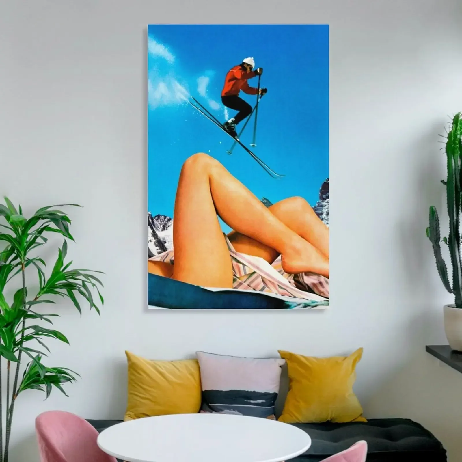 Skiing Time Canvas Painting decorative items for home home decor interior decorative picture for living room ornaments for home
