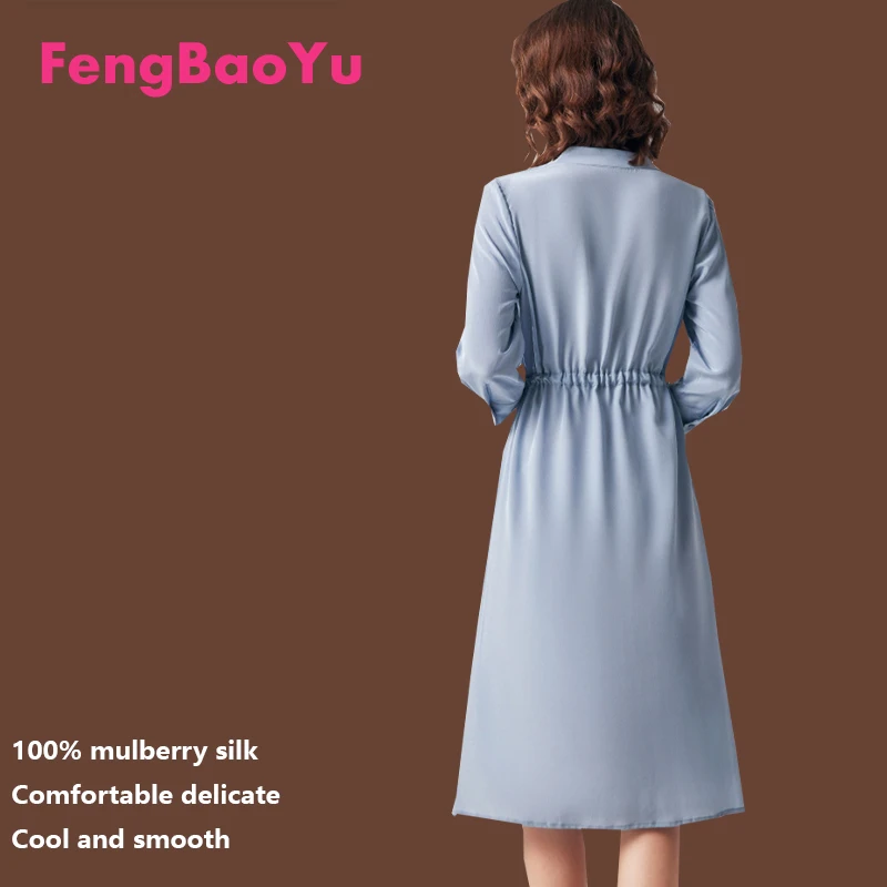 ชุดเดรสผ้าไหมคุณภาพสูง 100% สำหรับผู้หญิง แขนสามส่วน คอตั้ง - สไตล์หรูหรา เสื้อผ้าผู้หญิงระดับพรีเมียม